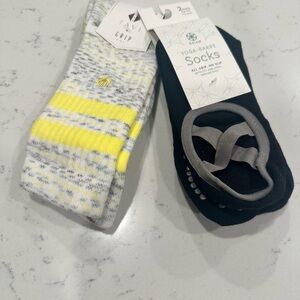 Tavi Noir Women's Yoga Socks - Yellow and Black